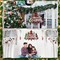 Merry Christmas Door Sign Buffalo Plaid Tree Wood Decor Farmhouse Hanging Plaque for Porch Xmas Front Outdoor Home Decor(Tree Style)